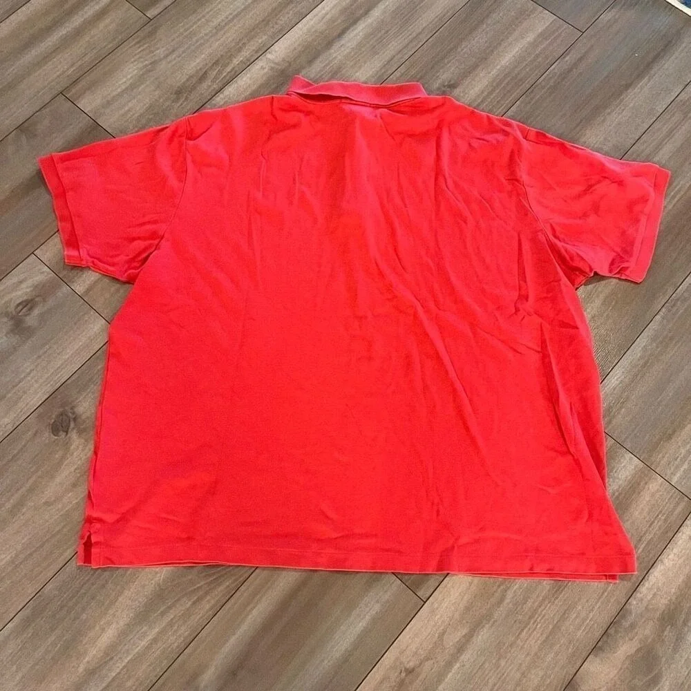 Polo‎ Ralph Lauren Mens 3XB Red Short Sleeve Cotton Mesh Polo Shirt Bin G-0